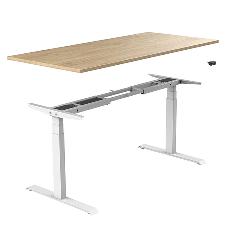 office electric dual motor ergonomic computer height adjustable standing up desk leg frame with cable management