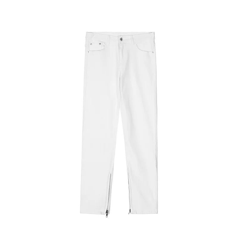 Wholesale Custom Hot Sale Mens Denim Jeans D990 Slim Skinny White Pants men jeans