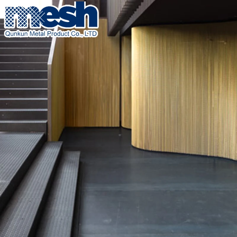 Hotel Decoration Metal Mesh Curtain Fabric Fire Prevention