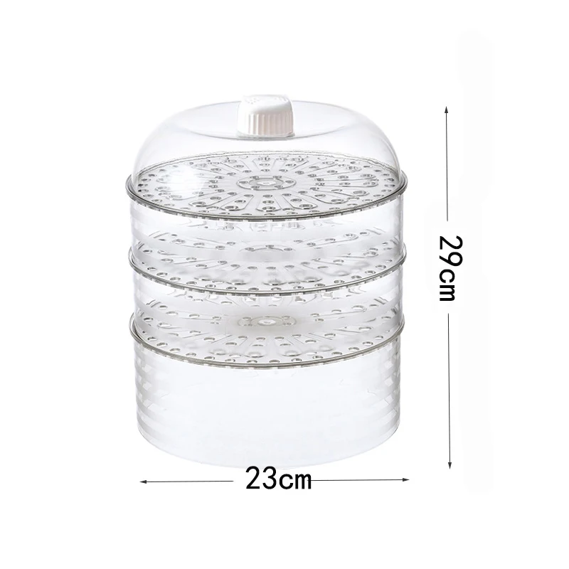 Amazon Kitchen transparent multi-layer fresh-keeping and heat preservation food cover plastic food cover