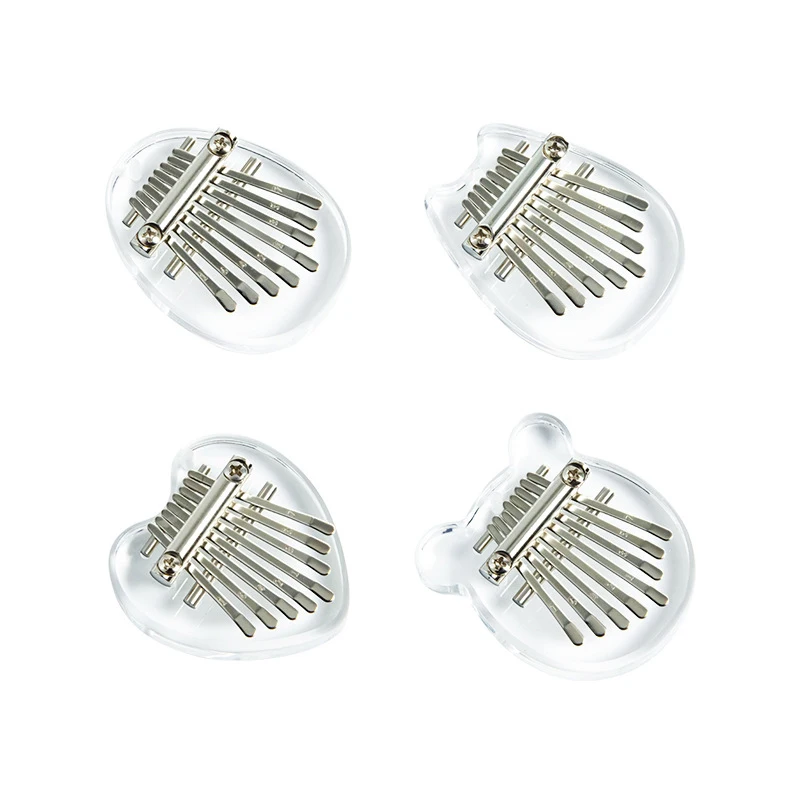 New 8-tone thumb piano transparent acrylic finger piano instrument mini Thumb Organ