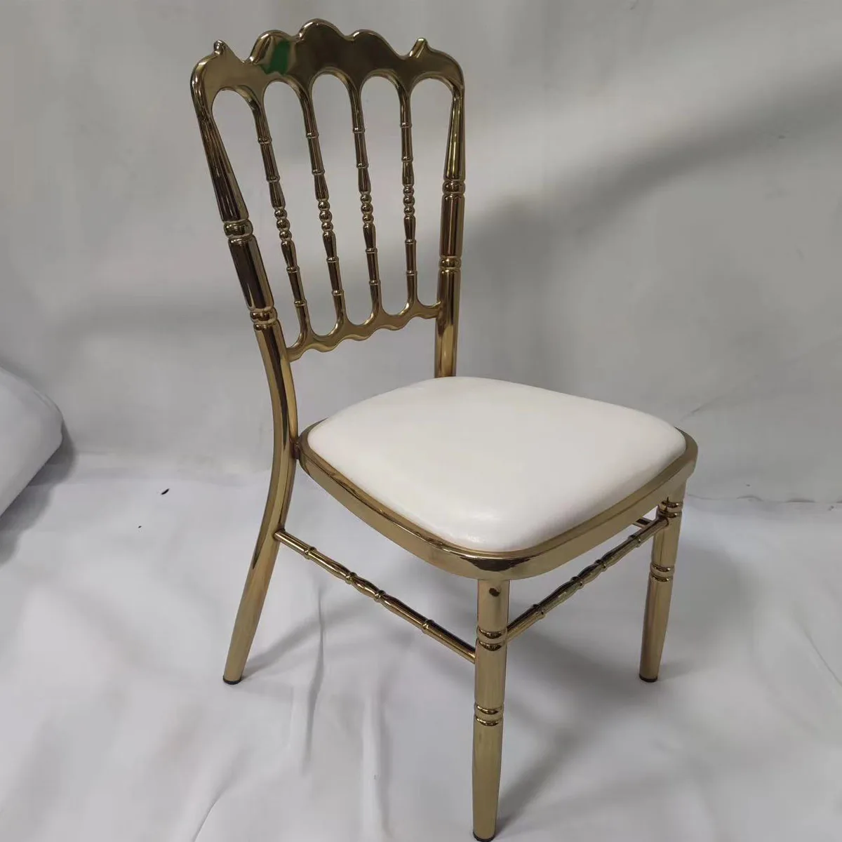 Wholesale cheap price golden silver chromed steel wedding chairs events chairs