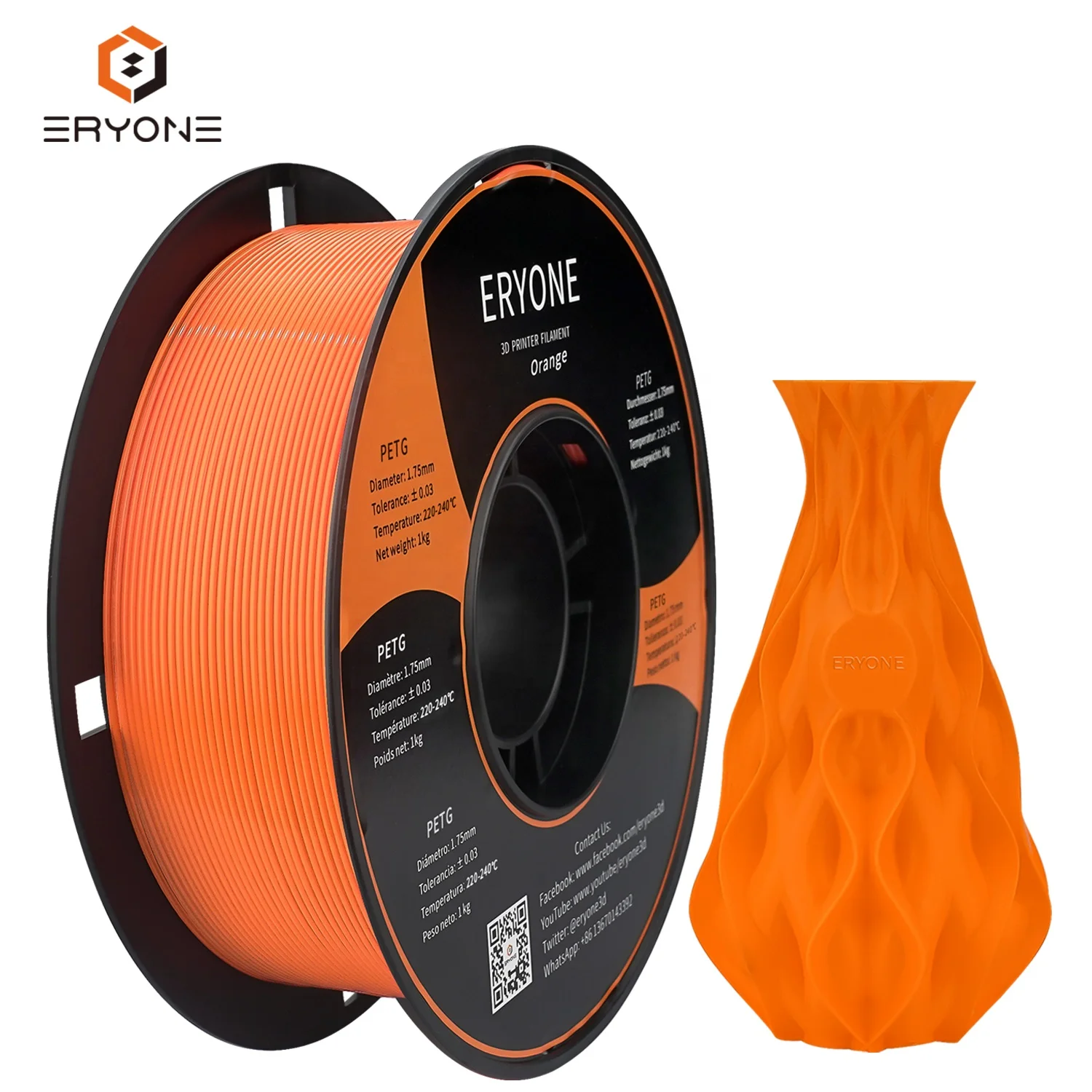ERYONE petg 3d printer filament 1.75mm petg filamento 3d printer filament petg