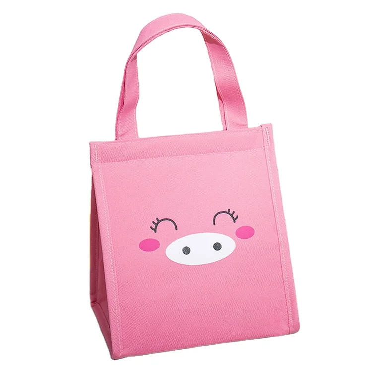 Reusable Thermal Insulated Grocery Cool Carry Cooler Lunch Bag For Food Foil Kids Fabric School Custom Cooler