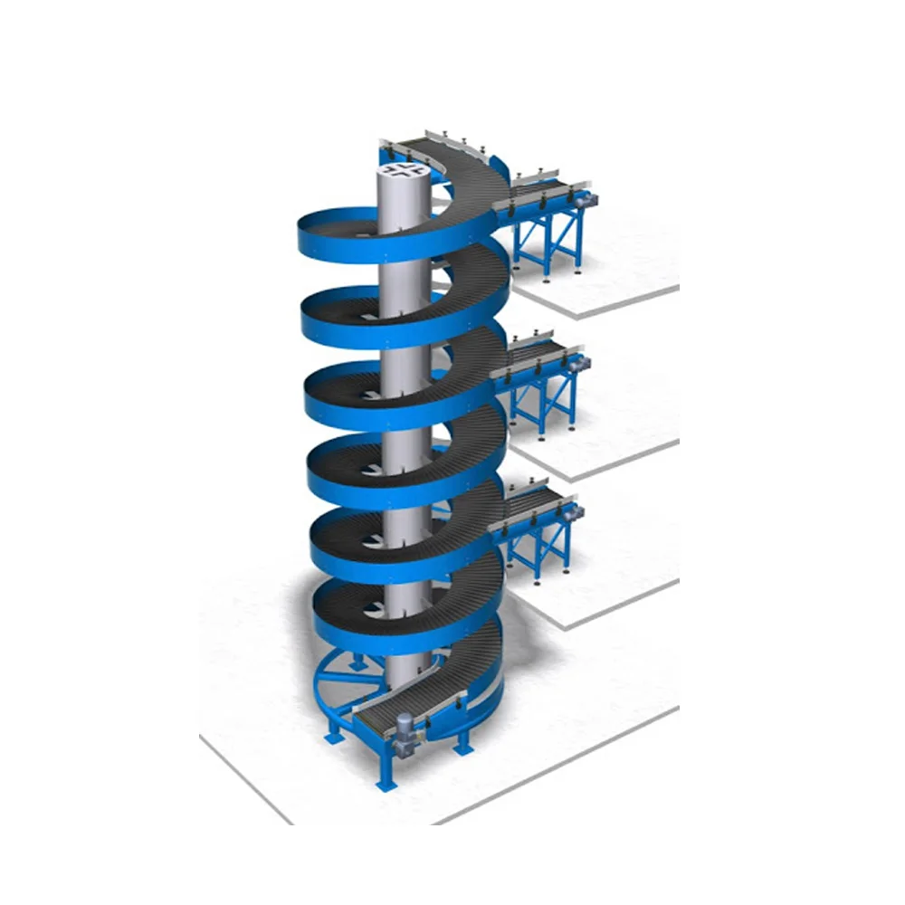 Spiral elevator for factory use