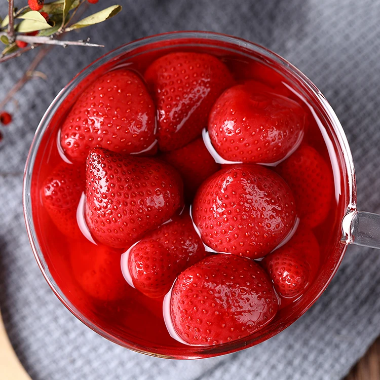 2023 New Season Healthy Fruit Light or Heavy Syrup Canned Strawberries