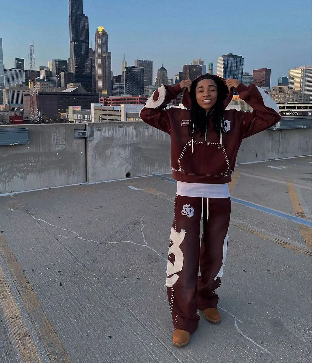 Heavyweight Vintage Flared Sweatpants Streetwear Jogging Distressed Embroidery Acid Wash Zip Up Hoodie And Jogger Set Tracksuit