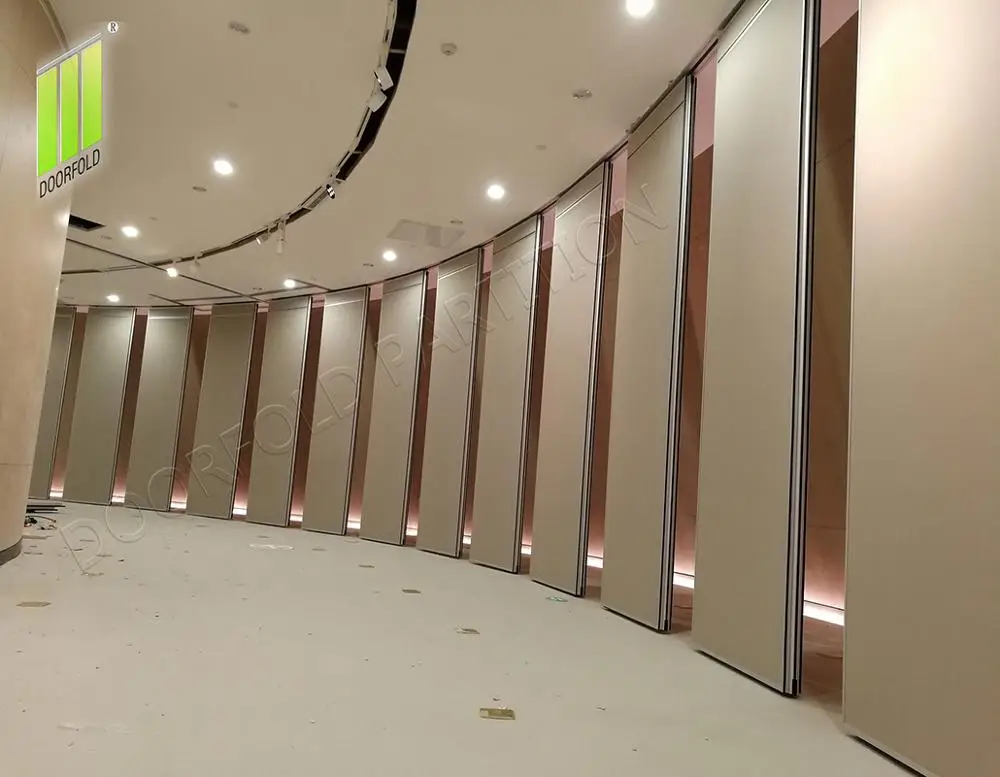 curve  movable partition wall for  museum  arc sliding wall partition wall for art gallery camber sliding doors