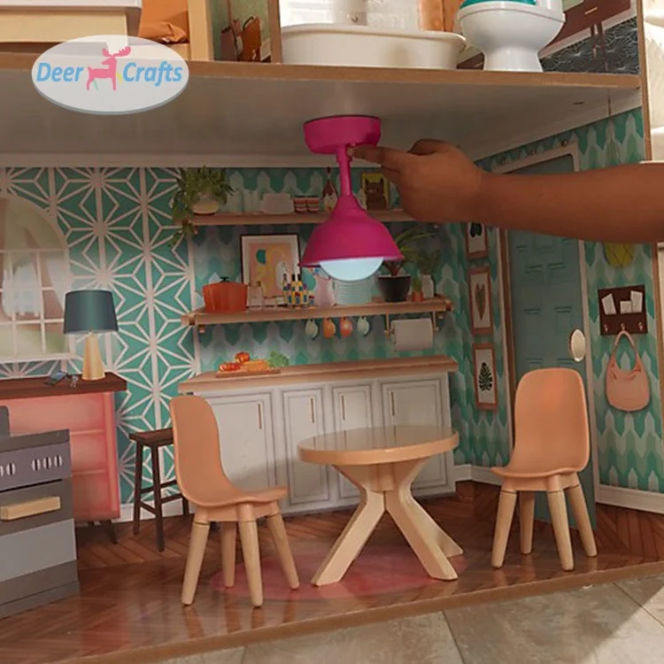 Классический 3 этажа деревянного кукольного домика большой дом мечты для детей DA06437