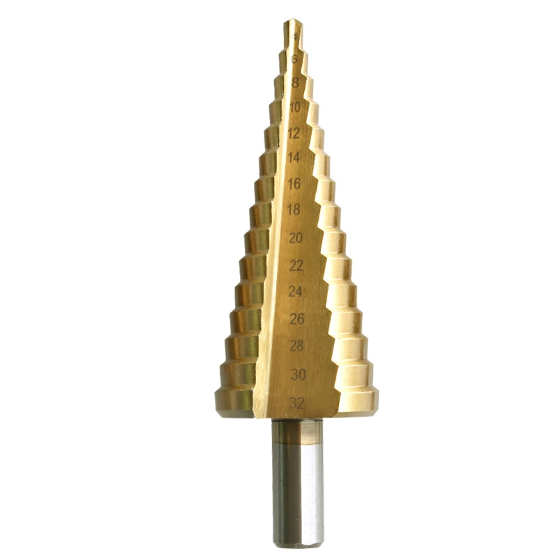 3 pieces 4-32mm hss multi size titanium high step drill bit titanium for steel