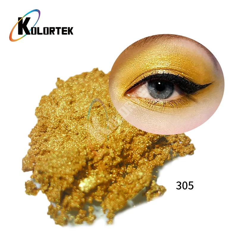 Kolortek Makeup Loose Cosmetic Highlighter Gold Pigment Eyeshadow Shimmer Golden Mica Powder
