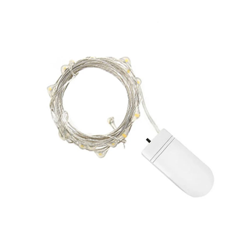 2M 20LEDs CR2032 Button Battery Copper Wire String Light for Gift Box