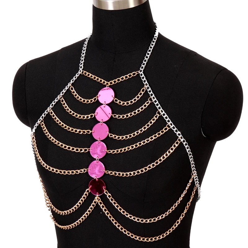 Women Body Harness Bohemian style Jewelry Night Party Hot Sexy Night Bra Top Night Club  Body Chain Top