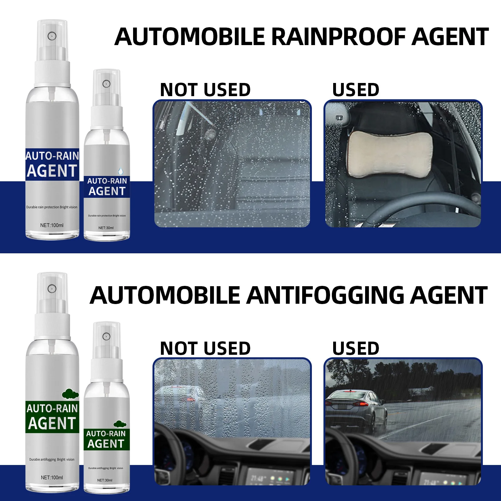 Car Glass Coating Agent Anti-fogging Rainproof Agent For Automobile Glass