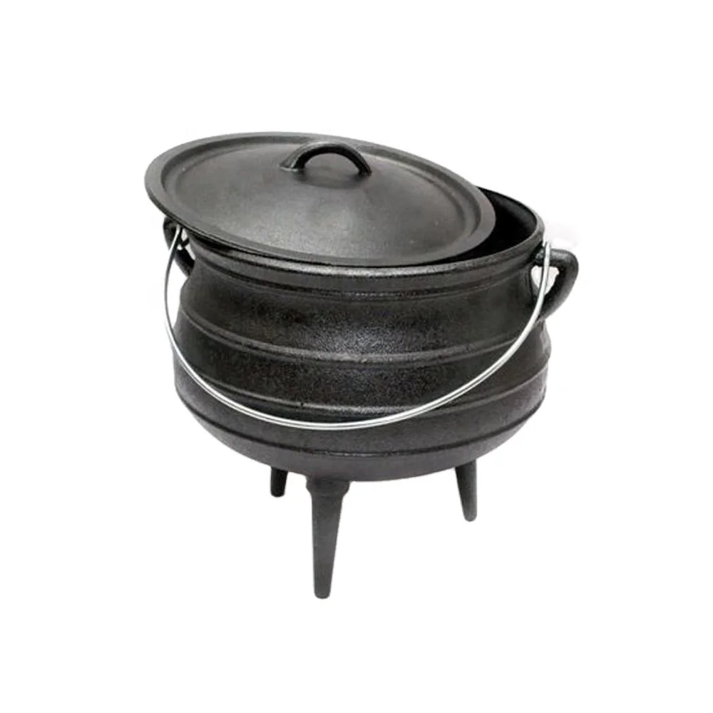 South African Cast iron Three-Legged Pot For Cooking Food Potjiekos