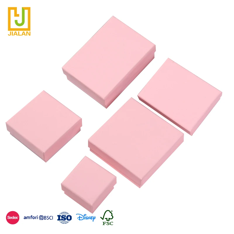 Wholesale Ring Necklace Box Paper Trinket Box Small Jewelry Organizer Earring Package Box