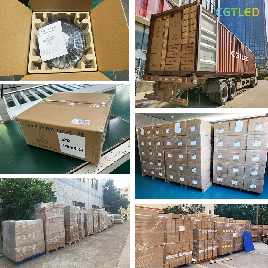 CGT Warehouse Selectable 200W 240W 150W UFO LED High Bay Light Aluminum Body Indoor Warehouse Shop Lighting Factory Direct