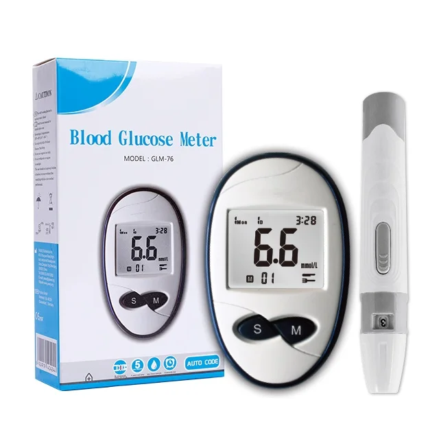 LYZ Electric Glucometer with Single Packaged Sensor Blood Glucose Test Strip Free Coding Glucose Monitoring System
