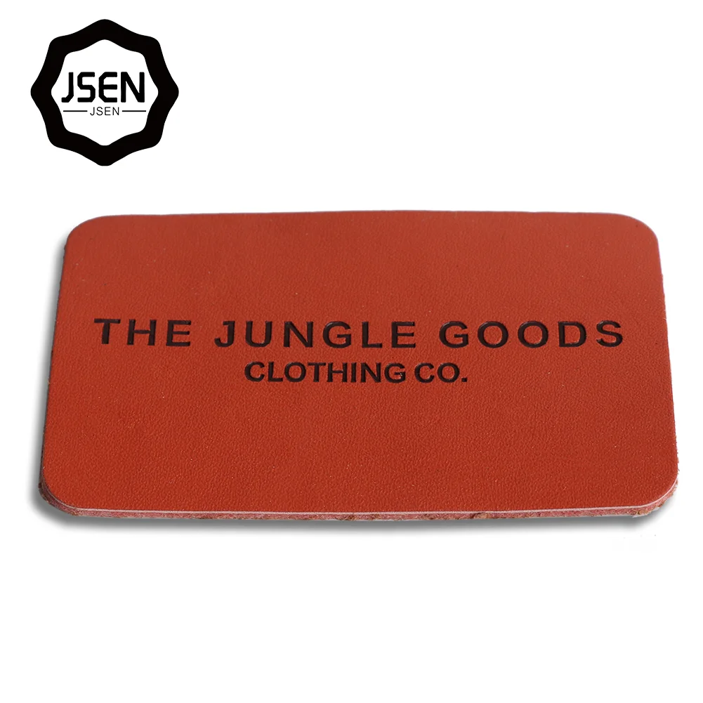 Scarf hat leather decoration exclusive leather label private custom logo handmade small label DIY
