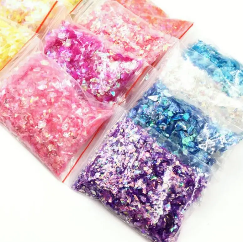 DIY Glitter Nail Paper Slime  Glitter Suger Paper Decorate Slime Making Kit Slime Accessories