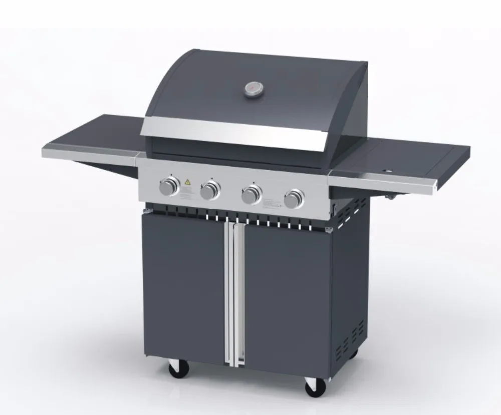 S.S. 4 Burner Stainless steel BBQ Gas Grill patio garden barbecue grill easy clean offset smoker BBQ oven