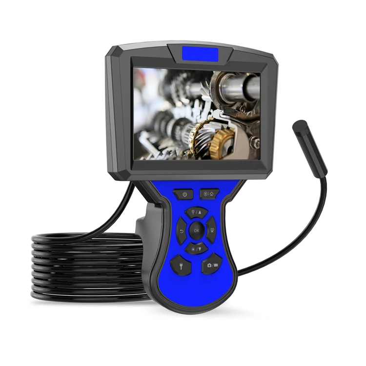 Handheld 2m industry endoscope 5inch LCD screen 8mm portable flexible camera endoscope