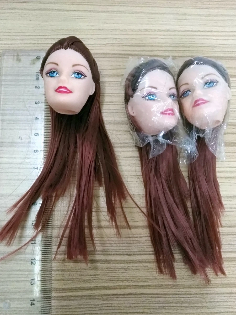 OEM half ready toy 11 inch  doll head with short hair doll head toy accessories