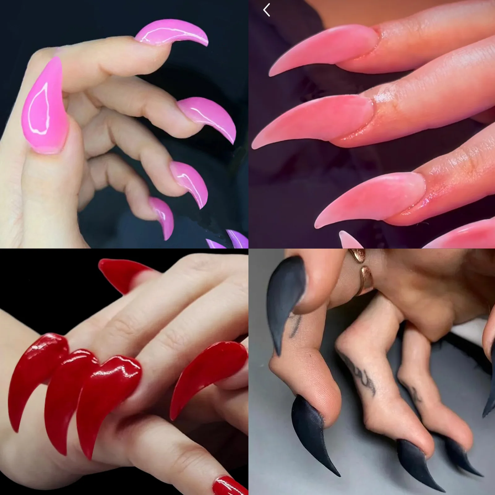 Wholesales quality china 3d nail tips plastic cheap manufacturer low price nail extension tip eagle claw nail tips