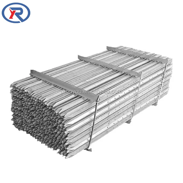 Australian Standard 2.04kg/m black bitumen coated Y star picket with hooks/Steel metal Y type star fence post pickets for farm