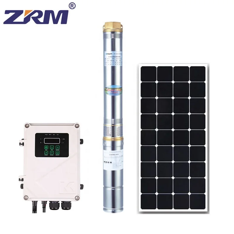 4 Inch 24V DC Stainless Steel Submersible Solar Powered Borehole Deep Well Water Pumps