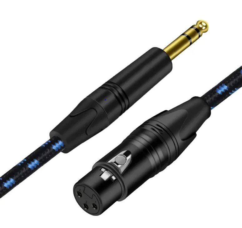 Gold Plated  Audio Cable Canon XLR Female To 3.5 Jack Male Aux Connector For Instrument Guitar Mixer Amplifier Bass 1m 2m 3m 5m