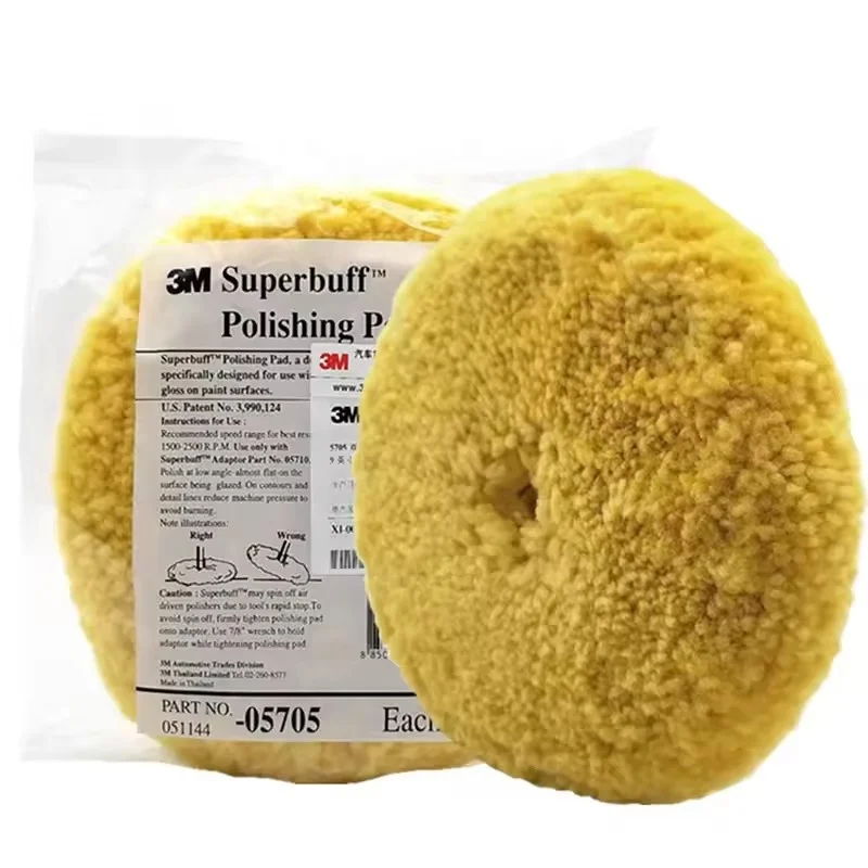 M 9 Inch Double-sided 05705 Wool Polishing Pad Disk Superbuff For Car AUTO Furniture Surface treatment after painting