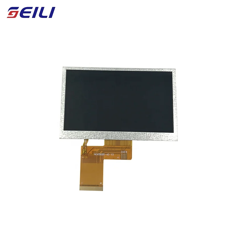 4.3 inch 480x272 or 4.3 inch 800x480 TFT LCD with 500cd/m2 brightness TFT LCD Display