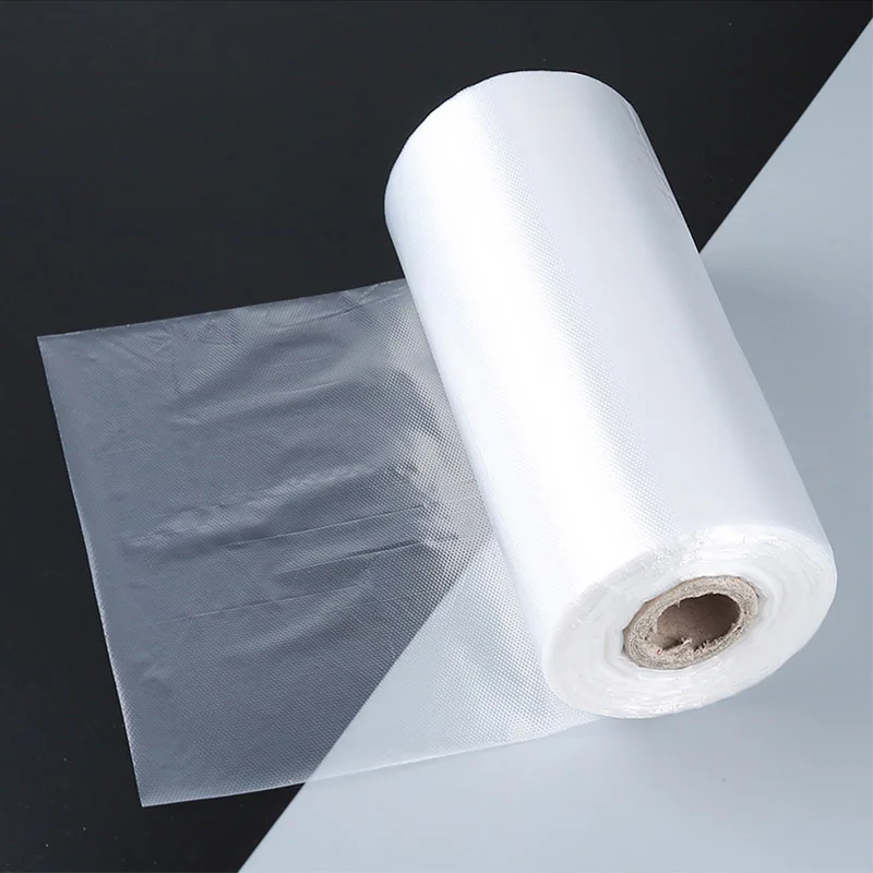 Supermarket Plastic Produce Bag on a Roll, Fruits, Vegetable, Bread, Food Packaging Storage Clear Bags
