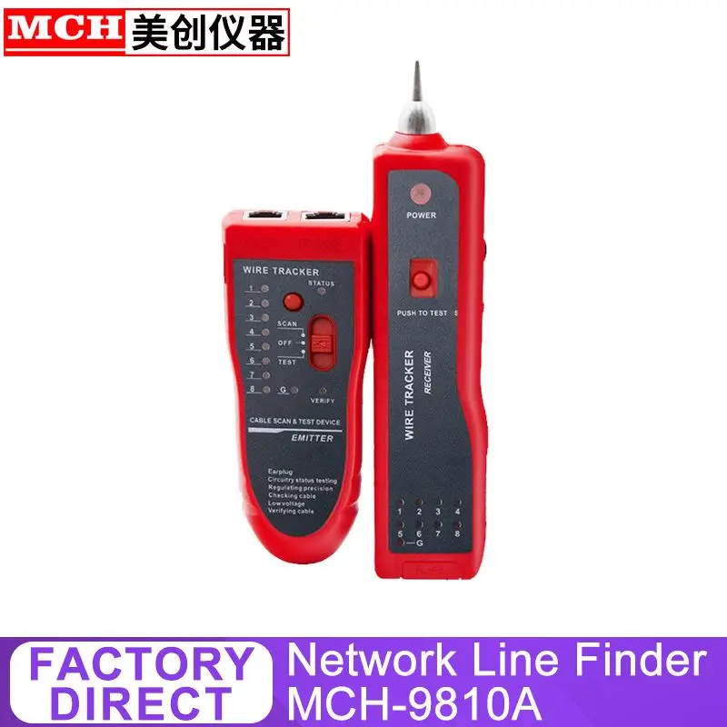 Cable Tester For UTP STP Cat5/6 RJ45 LAN Network RJ11 Telephone Wire Tracker Diagnose Tone Tracer Line Finder MCH-9810A