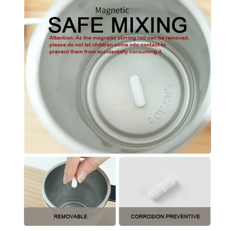 Electric Portable Coffee Cup Intelligent Temperature Control Magnetic Automatic Stirring Cup  Milkshake Cup
