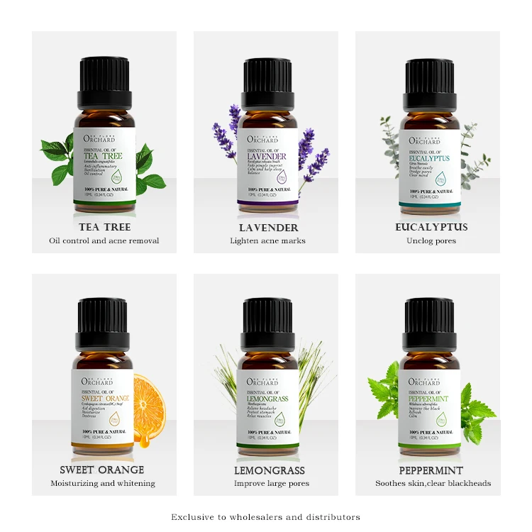 ORCHARD 2022 eco friendly mothers day gifts tea tree lavender mint therapeutic grade essential oils set box