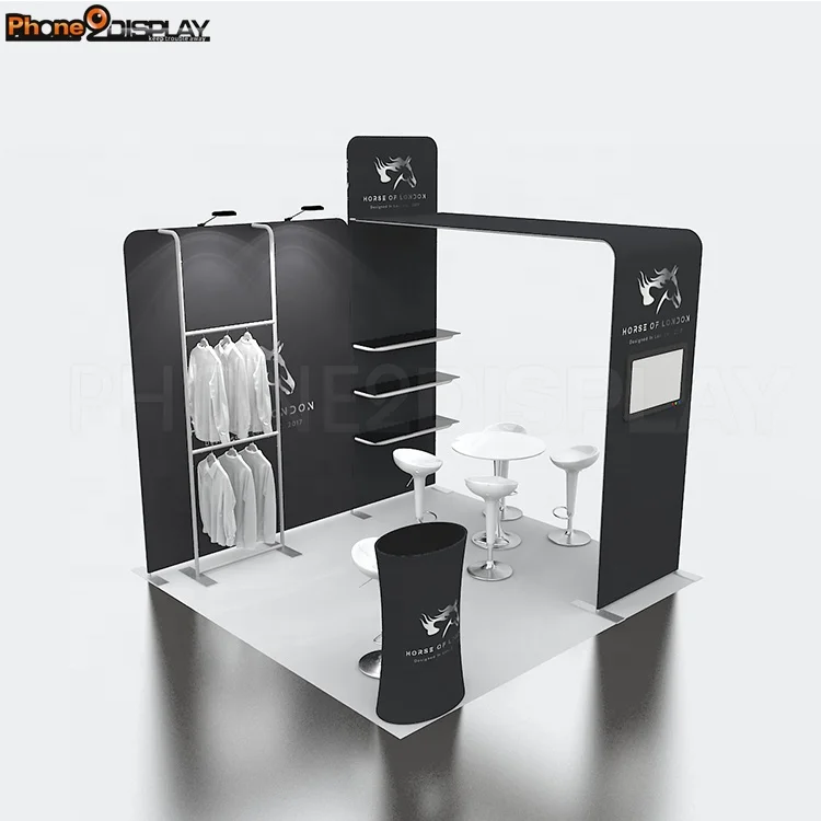 
OEM алюминиевые портативные выставочные стенды для одежды, выставочные стенды для магазина одежды 