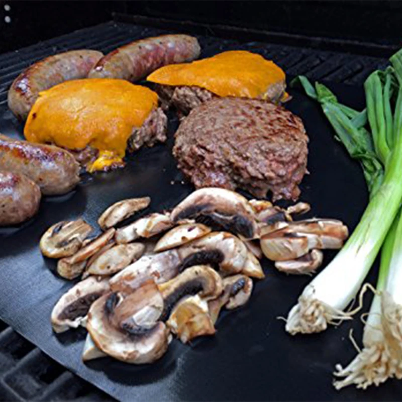 Reusable Easy to Clean Barbecue Grilling Accessories Heavy Duty BBQ Grill Mats Non Stick, BBQ Grill Baking Mats