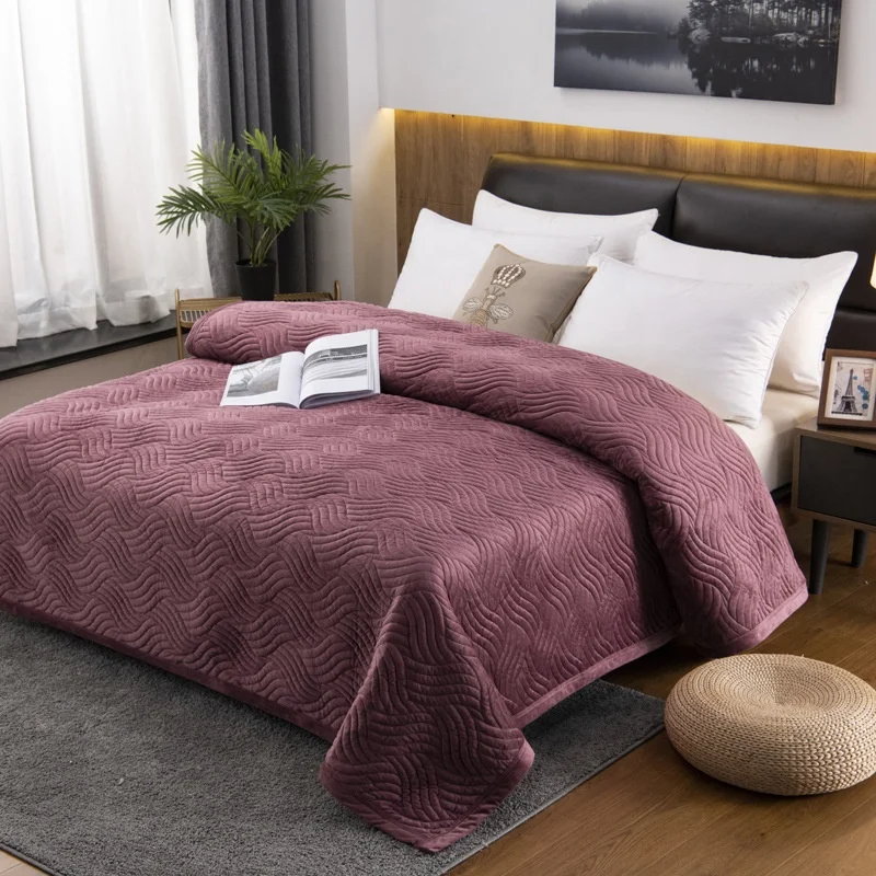 VB3687 All Season Light Weight Soft Luxury Home Bedspread Crystal Velvet Patchwork Bedspread Bed Cover Blanket