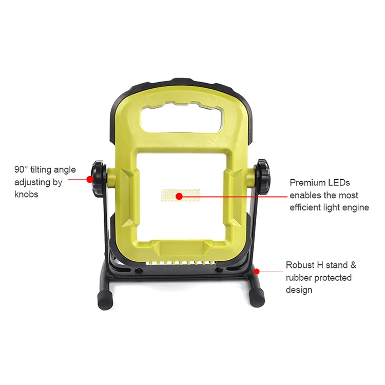 Custom 3000 Lumen Flood Area Light Portable Rechargeable Led Cob Work Light