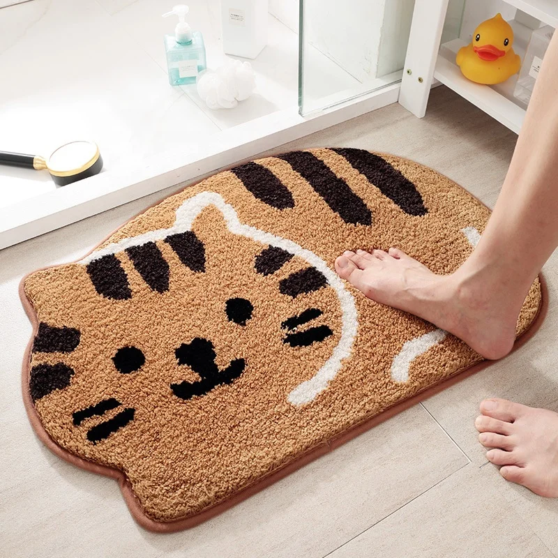 New animal model home bathroom floor mat home bedroom floor mat toilet absorbent non slip mat