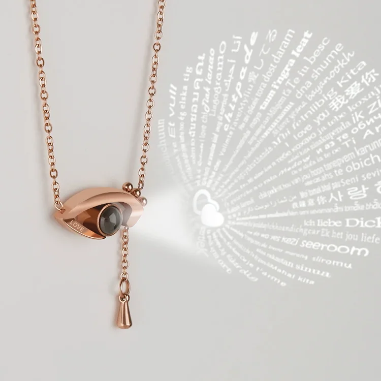 Ожерелье «i love you», 100 языков, ожерелье в стиле хип-хоп с позолотой 18 карат, турецкий глаз, ожерелье с кулоном для пары