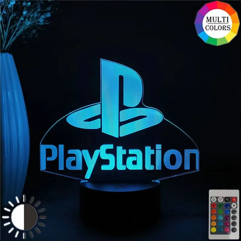 Персонализированная 3D игровая комната настольная лампа значок консоль светодиодная прикроватная
