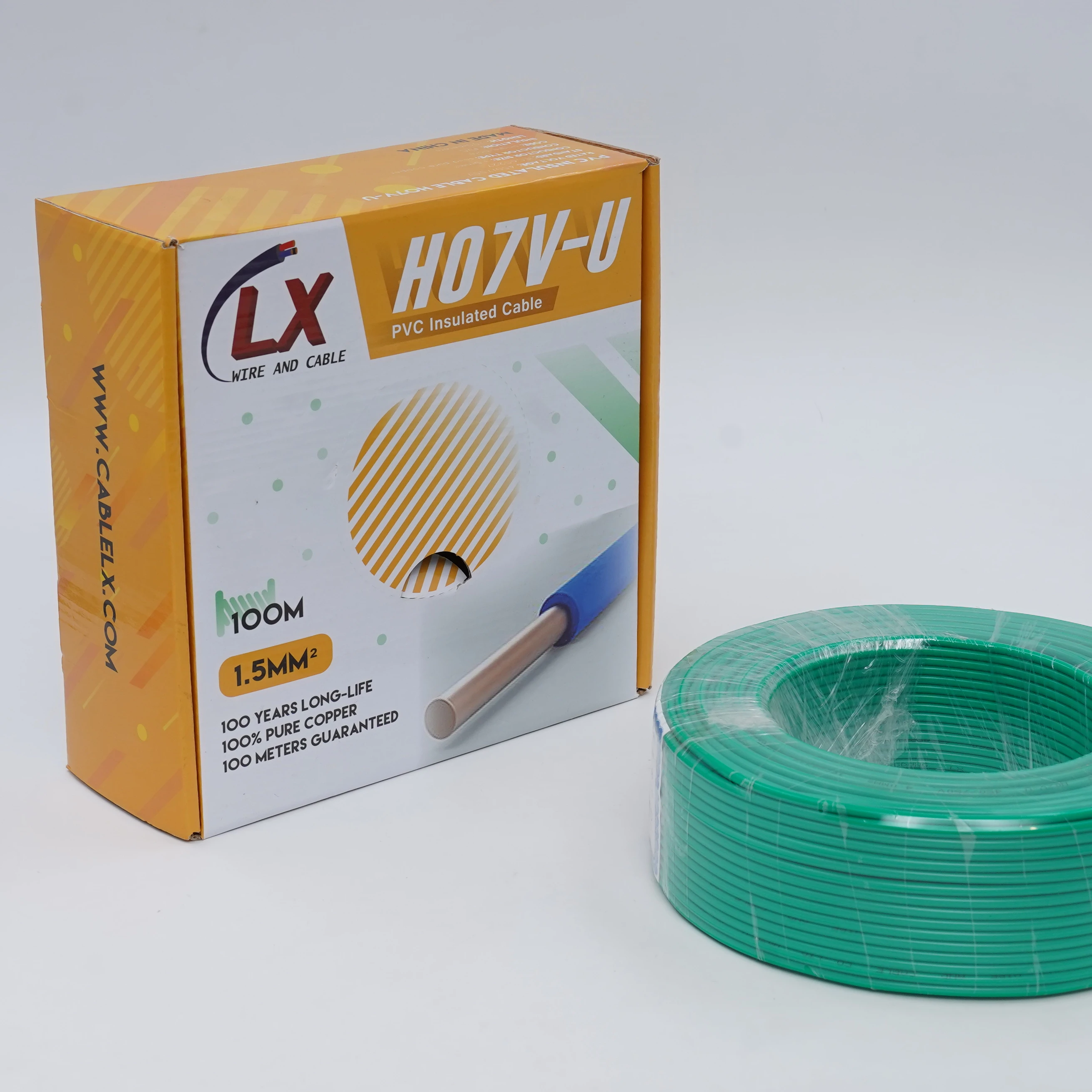 Customized Wholesale Price Flexible 1.5mm 1.5 mm2 single Copper Conductor Electrical electric cable wire with PVC insulated