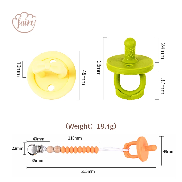 Funny BPA Free Baby Silicone Pacifier Set Customize Silicone Newborn Pacifiers Sweetie Soother Baby Pacifier