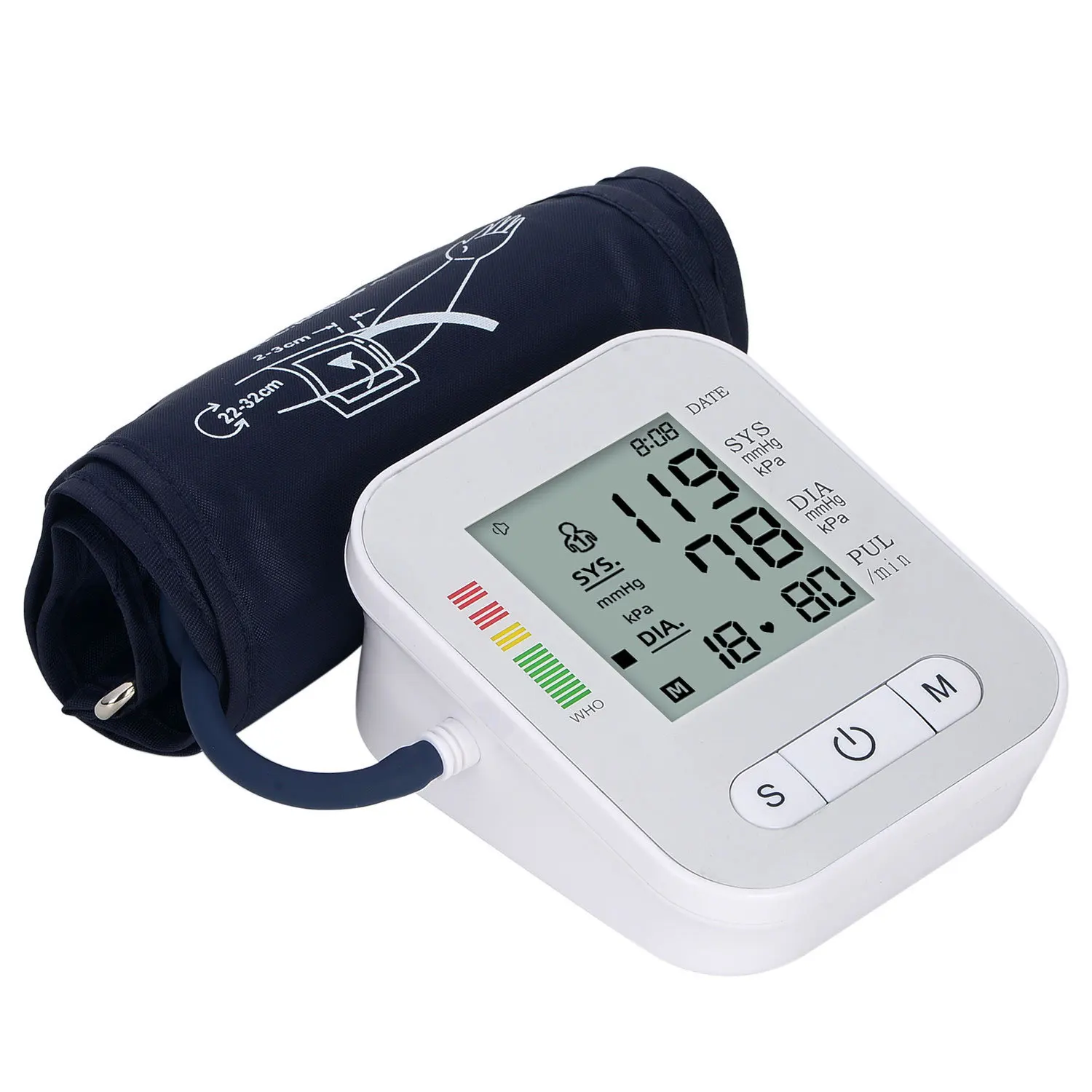 Digital  Blood Pressure Monitor Upper Arm BP Monitor with Cuff High Quality Sphygmomanometer USB Recharge BP Testing Machine