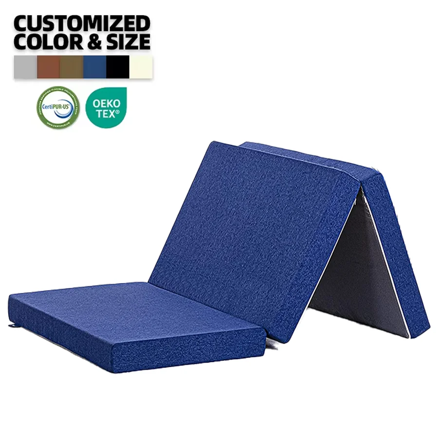 Custom Sofa Bed memory foam folding mattress Washable cover Luxury Hypo-allergenic foldable folding foam mattresses