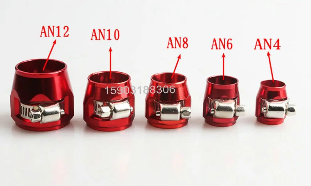 
AN4-AN10 Fuel Hose Clamp Finisher HOSE FITTING End 