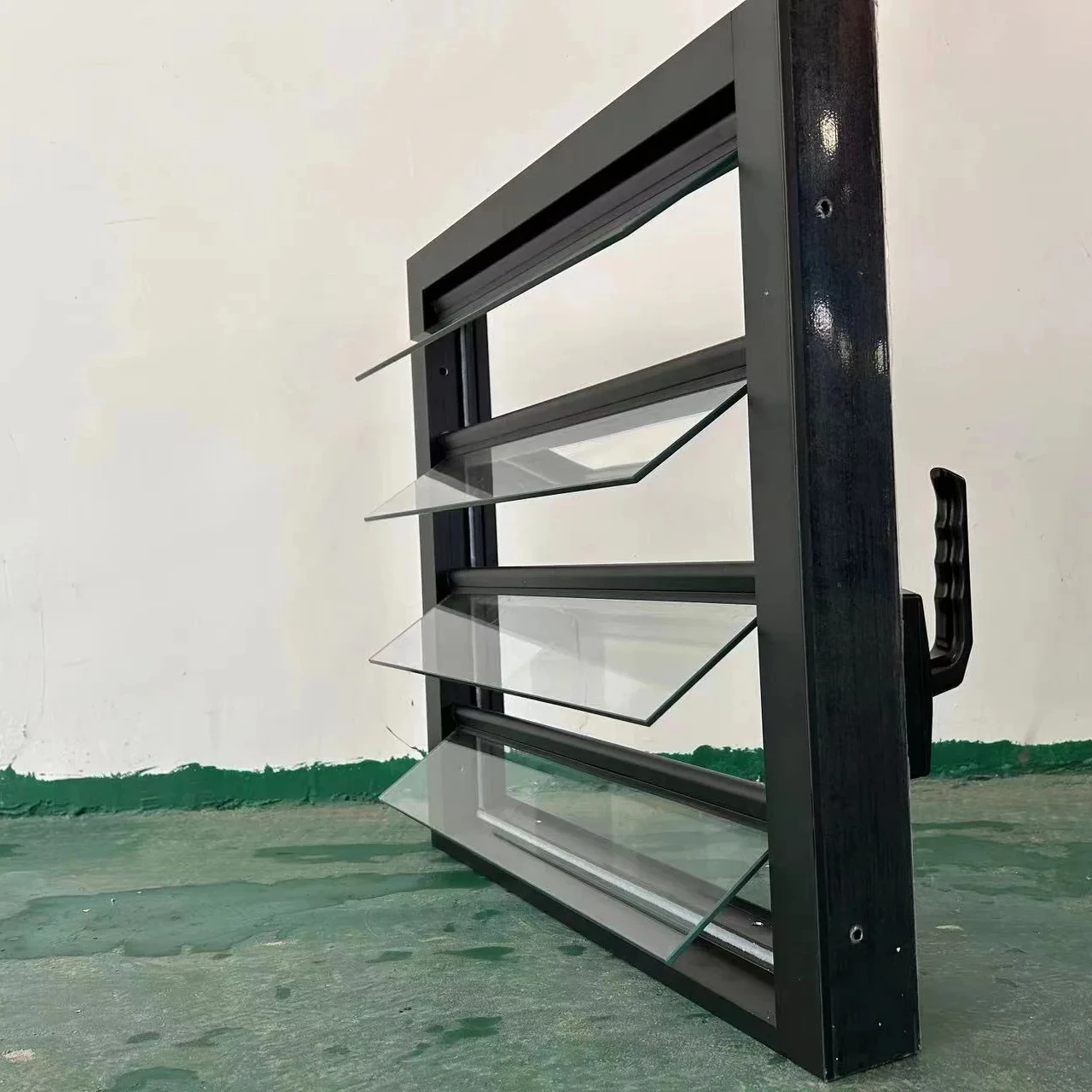 Modern Customized Aluminium Windows Built In Blinds Adjustable Vertical Aluminum Louver Window Frame